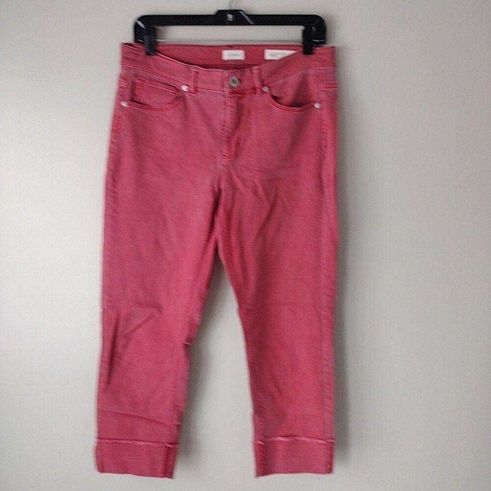 J. Jill Denim Jeans Womens 6 Pink Authentic Fit Cropped Mid Rise 5-Pocket
